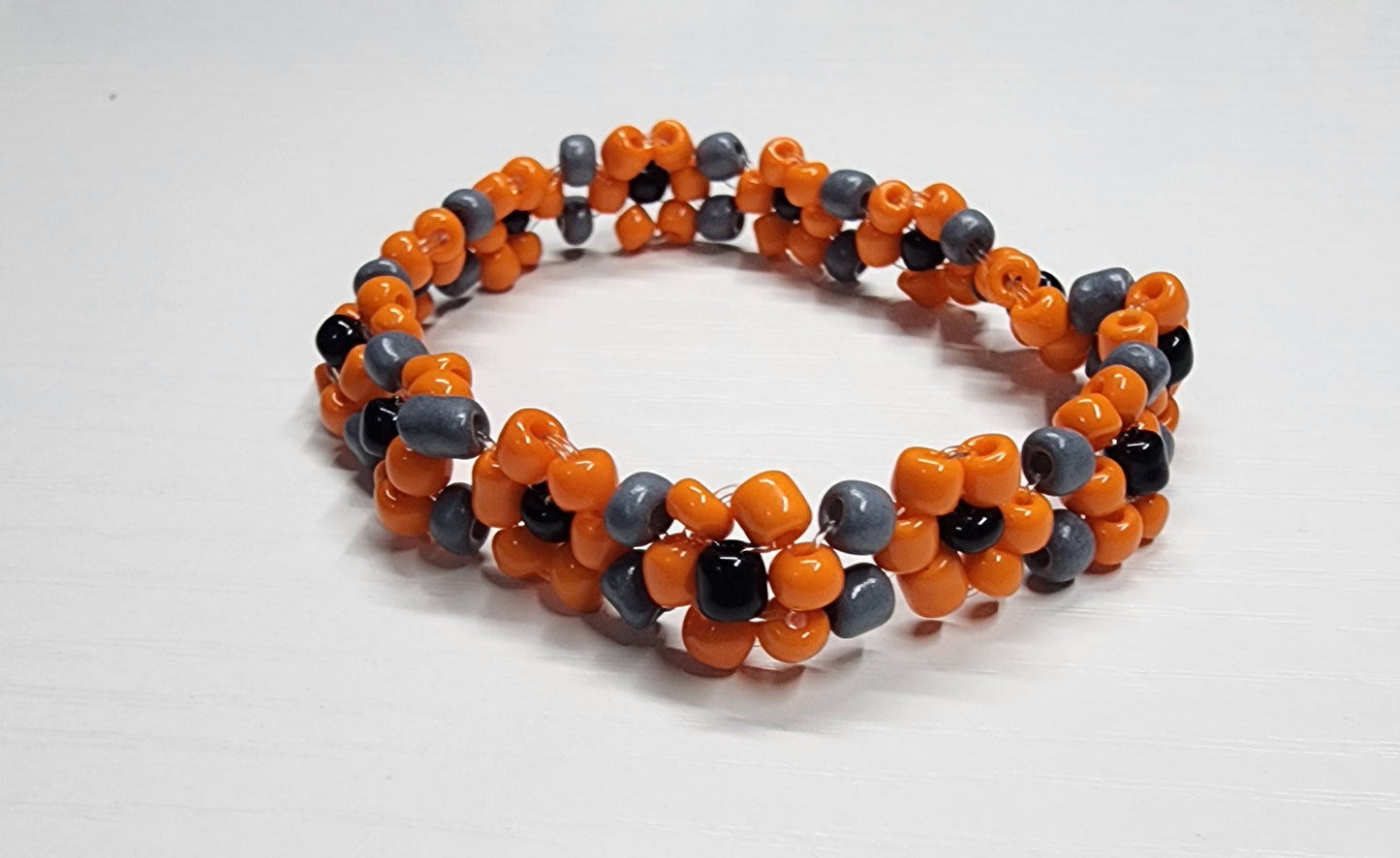 Orange demon beads bracelet