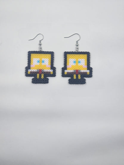 Bobby sponge perler  beads earrings