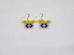 The incredible defenders(blue)perler beads earrings