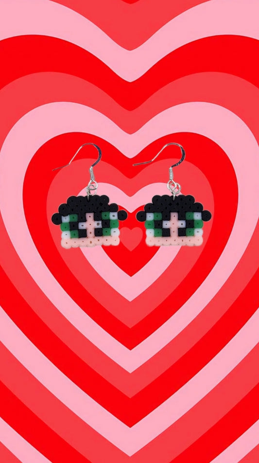 Buttercup perler beads earrings