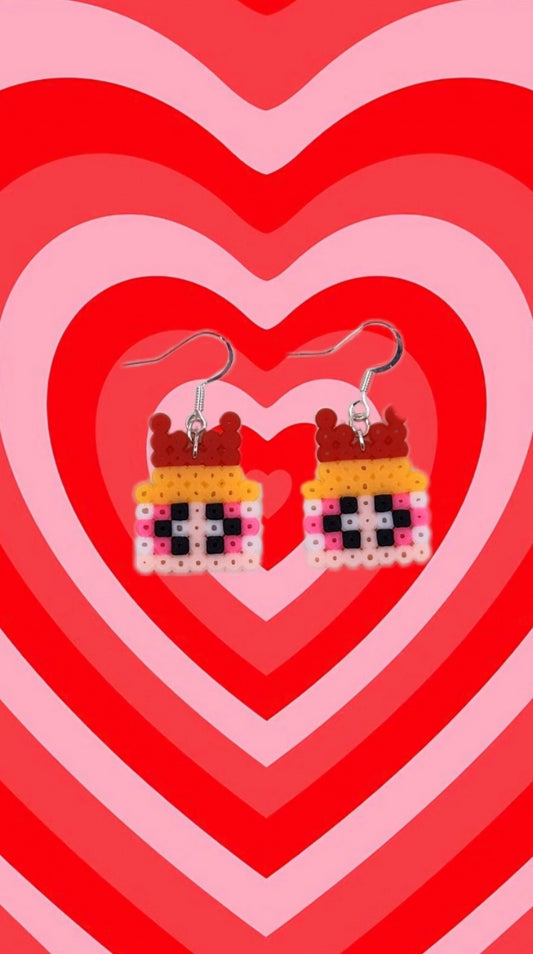 Blossom perler beads earrings