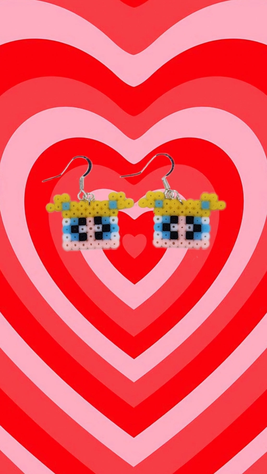 The incredible defenders(blue)perler beads earrings