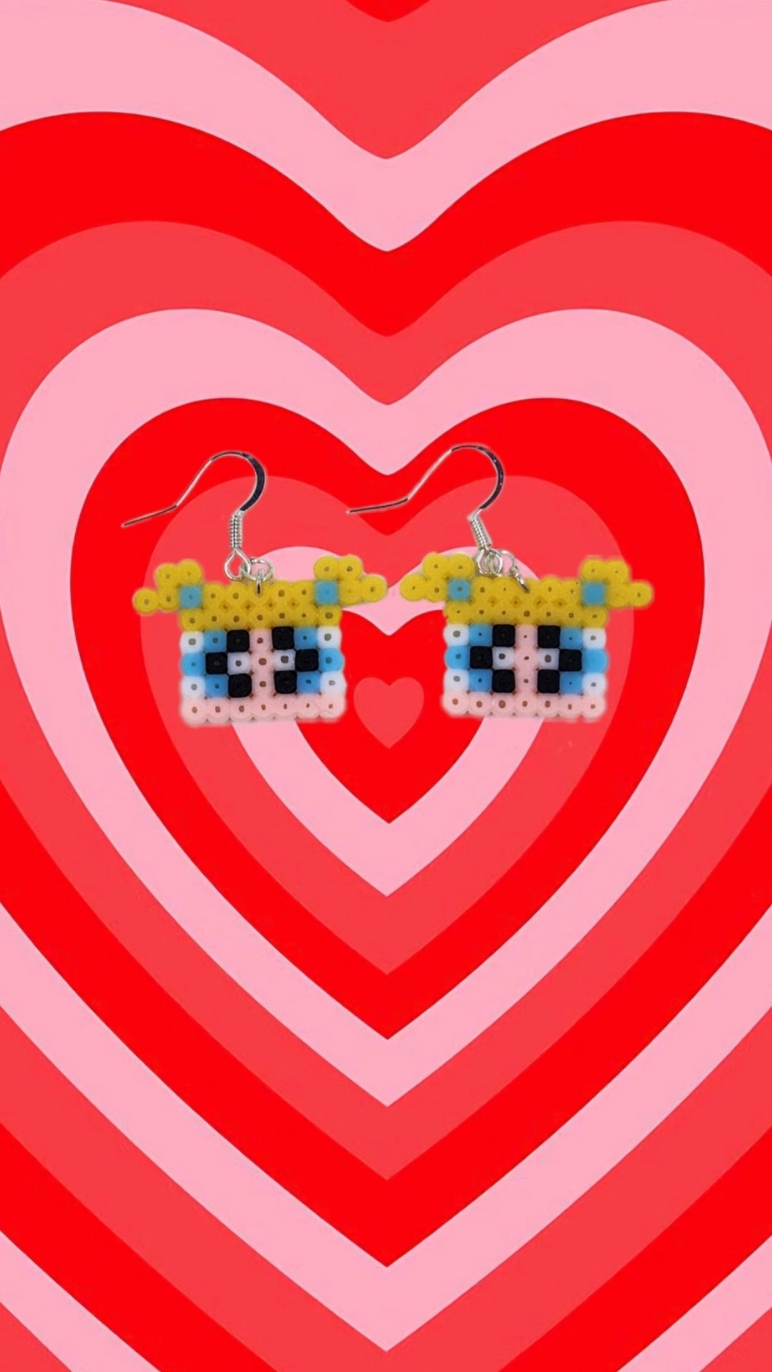 The incredible defenders(blue)perler beads earrings