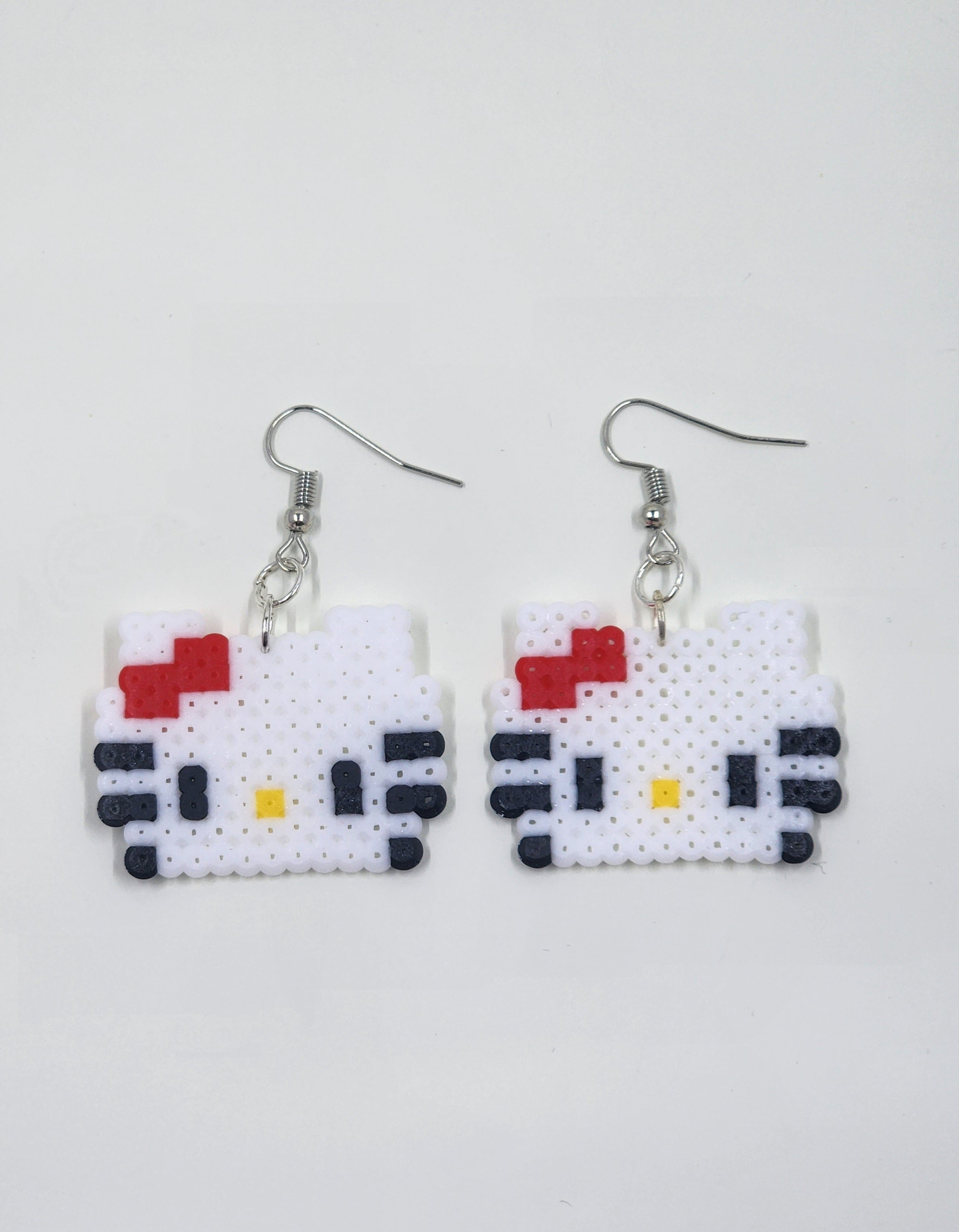 Sweet kitty perler beads earring
