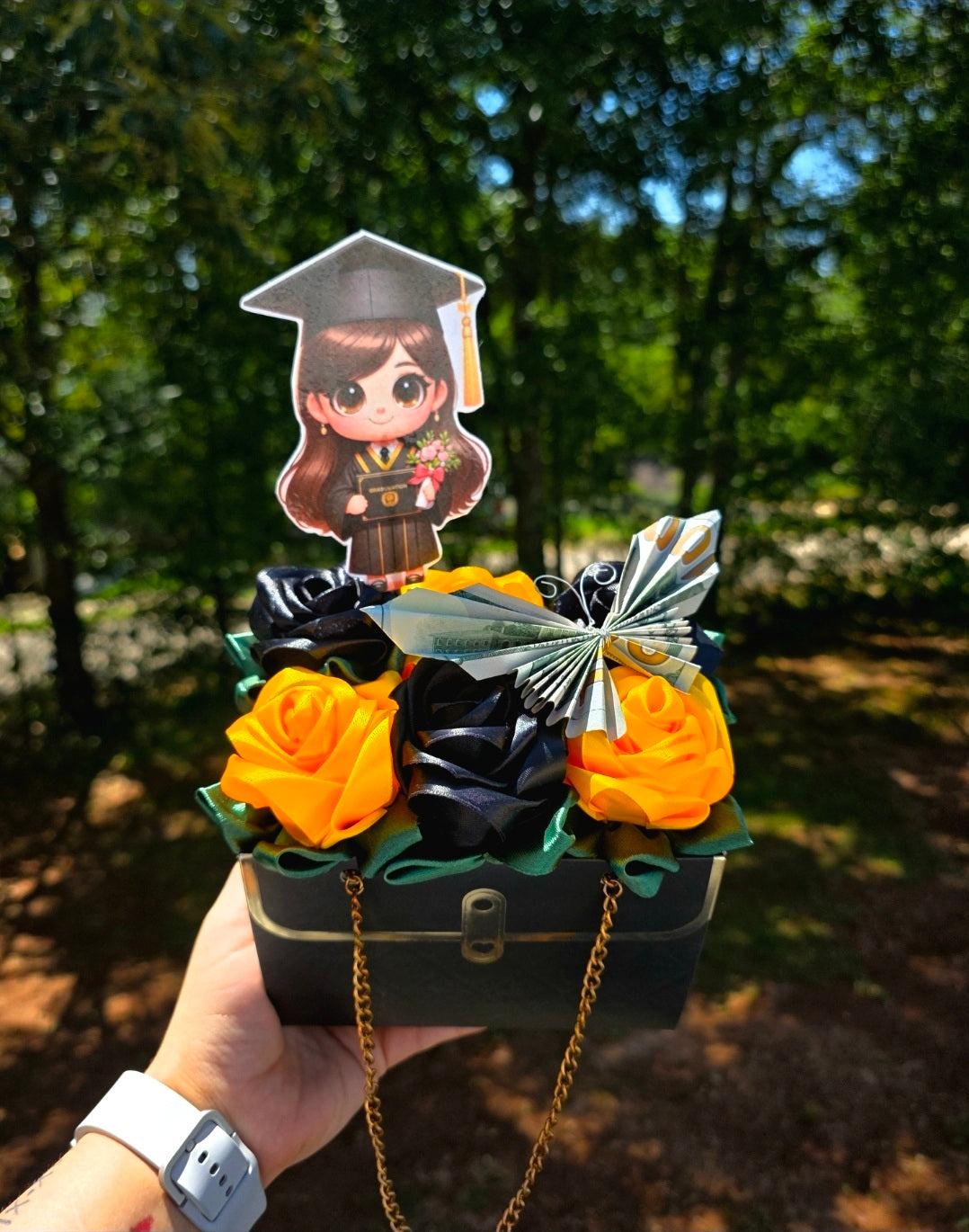 Eternal flowers graduation purse